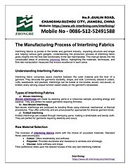Inside the Manufacturing Process of Interlining Fabrics