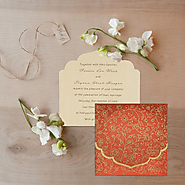 Floral Themed Islamic Wedding Invitations |AI-8211F| A2zWeddingCards