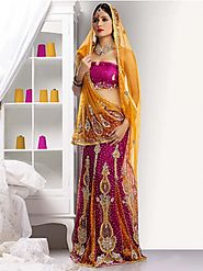 Website at http://www.bharatplaza.com/women/sarees/bridal-sarees.html
