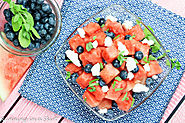 Watermelon Feta Blueberry Salad