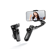 Digitek (DSG-010 PRO) 3-Axis Black Smartphone Gimbal Pocket Size Foldable with Wireless Charging, 8 Creative Filming ...