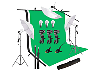 HIFFIN White|Black|Green Screen Backdrop 6x10 ft with 9 ft Stand - 6x9 ft Photography Backdrop with 2 Pcs Spring Clam...