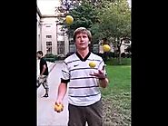 Juggling 4 Balls Super Slow Motion Eric Gilbertson