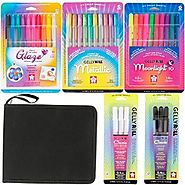 Sakura Gelly Roll Gel Ink Pen Set Kit with US Art Supply Canvas Zippered Case