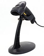 USB Automatic Barcode Scanner Scanning Barcode Bar-code Reader with Hands Free Adjustable Stand (Black)