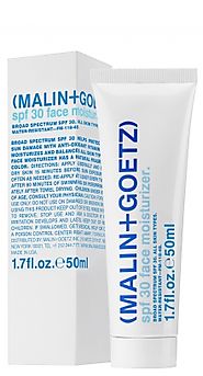 Malin + Goetz spf 30 face moisturizer
