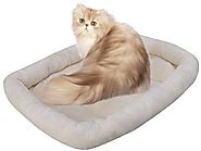 Pet Bed by Sans Pareil, Soft Plush Pet Bed Cover, Bolsters, Machine Washable Pet Bed, Pet Bed for Crate Carrier or Ke...
