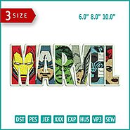 Marvel Embroidery Design Files - 3 Size's – Online Embroidery Designs