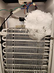 ice ball forming on a refrigerator evaporator coil