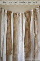 {Carissa Miss} diy burlap and lace garland