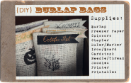 {Project Alicia} DIY Burlap Bags with Free Printables