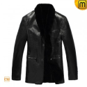 Mens Leather Fur Coats Black CW866111