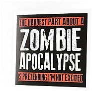 3dRose The Hardest Part About A Zombie Apocalypse, Greeting Cards, Set of 6 (gc_193279_1)