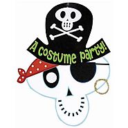 Amscan Skeleton Pirate Halloween Invitations 8/pkg
