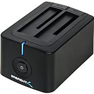 Sabrent USB 3.0 to SATA Dual Bay External Hard Drive Docking Station for 2.5 or 3.5in HDD, SSD with Hard Drive Duplic...