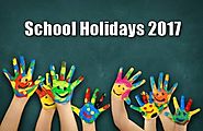 School Holidays 2017- 2018: Download School Holidays Calendar PDF