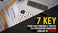 Trusted Tax Preparation Consulting Company in Florida