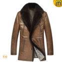 Mens Shearling Coats with Fur Trim CW878505