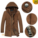 Mens Sheepskin Shearling Leather Fur Coat CW877231