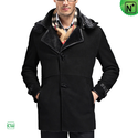 Black Sheepskin Coat for Men CW868903