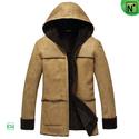 Men Hooded Leather Sheepskin Jacket CW878092