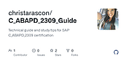 GitHub - christarascon/C_ABAPD_2309_Guide: Technical guide and study tips for SAP C_ABAPD_2309 certification