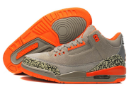 Men Jordan 3 Retro Suede - Grey and Orange/Cement