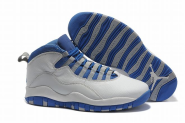 Nike Air Jordan 10 Retro White/Blue Men's