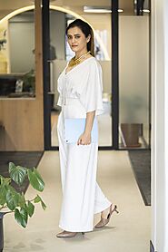 Women Classy White Jumpsuit