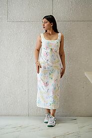 Ivory Multi-Floral Printed Bodycon Dress