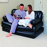Nashware 5 in 1 Inflatable Sofa Air Bed Couch with Free Electric Pump & Carry Bag