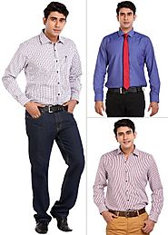 Signature Collection of 3 Formal Shirts by Flint Street