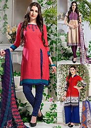 Thankar Women's Unstitched Salwar Suit - Set Of 3