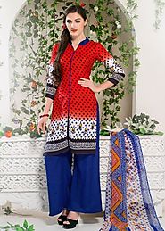 Thankar Women's Unstitched Salwar Suit - Set Of 3
