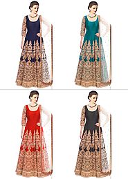 Pick Any 1 Semi-Stitched Heavy Embroidered Women's Salwar Suit By 1 Stop Fashion