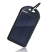 Nekteck Solar Charger 12000mAh Rain-resistant Dirt/Shockproof Dual USB Port Portable Charger Battery Backup Power Pac...