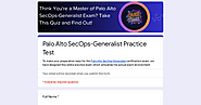 Palo Alto SecOps-Generalist Practice Test