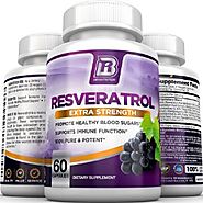 BRI Nutrition Resveratrol - 1200mg Maximum Strength Supplement - 30 Day Supply - 60 Veggie Capsules - 2 Capsules Per ...