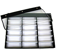 18 Grid Sunglasses Display Case with Clear Cover