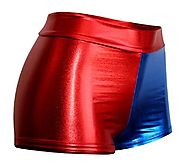 Harley Quinn Suicide Squad Inspired Metallic HIGH WAIST Booty Shorts