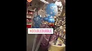 Baby Boy Christening Double Bubble Balloons
