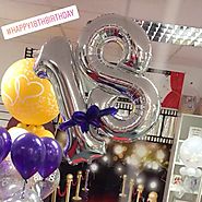 18th Birthday Number Balloon with Bow