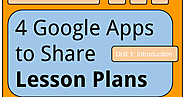 4 Google Apps to Share Lesson Plans