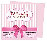 Girlie Birthday Party Invitation Template