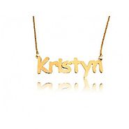 Classic 14k Gold Word Necklace