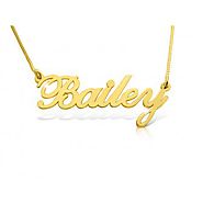 Tiny 14k Gold Nameplate Necklace Child