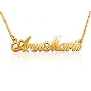 Any Two Names in Solid 14k Gold
