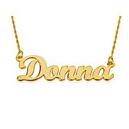Child Size Name Necklace Gold
