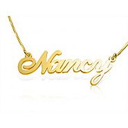 14k Gold Name Pendant Necklace