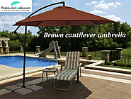 brown cantilever umbrellas